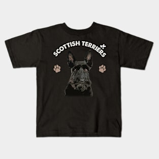 Tartan Tails Stylish Tee for Fans of Scottish Terrier Majesty Kids T-Shirt